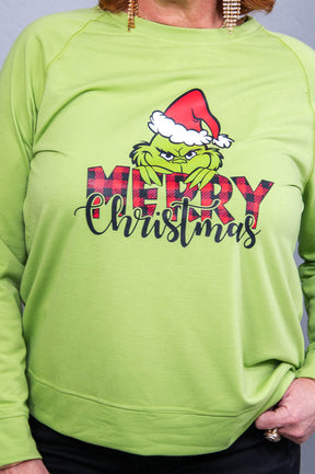 Merry Grinchmas Green/Multi Color Grinch Top - T10661GN