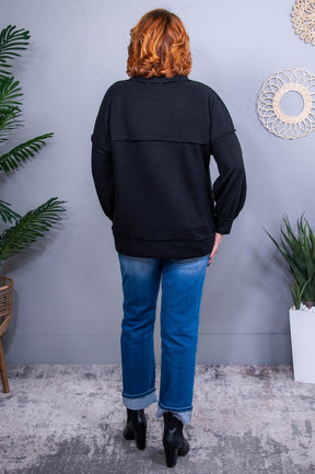 Daily Efforts Black Solid Top - T10669BK