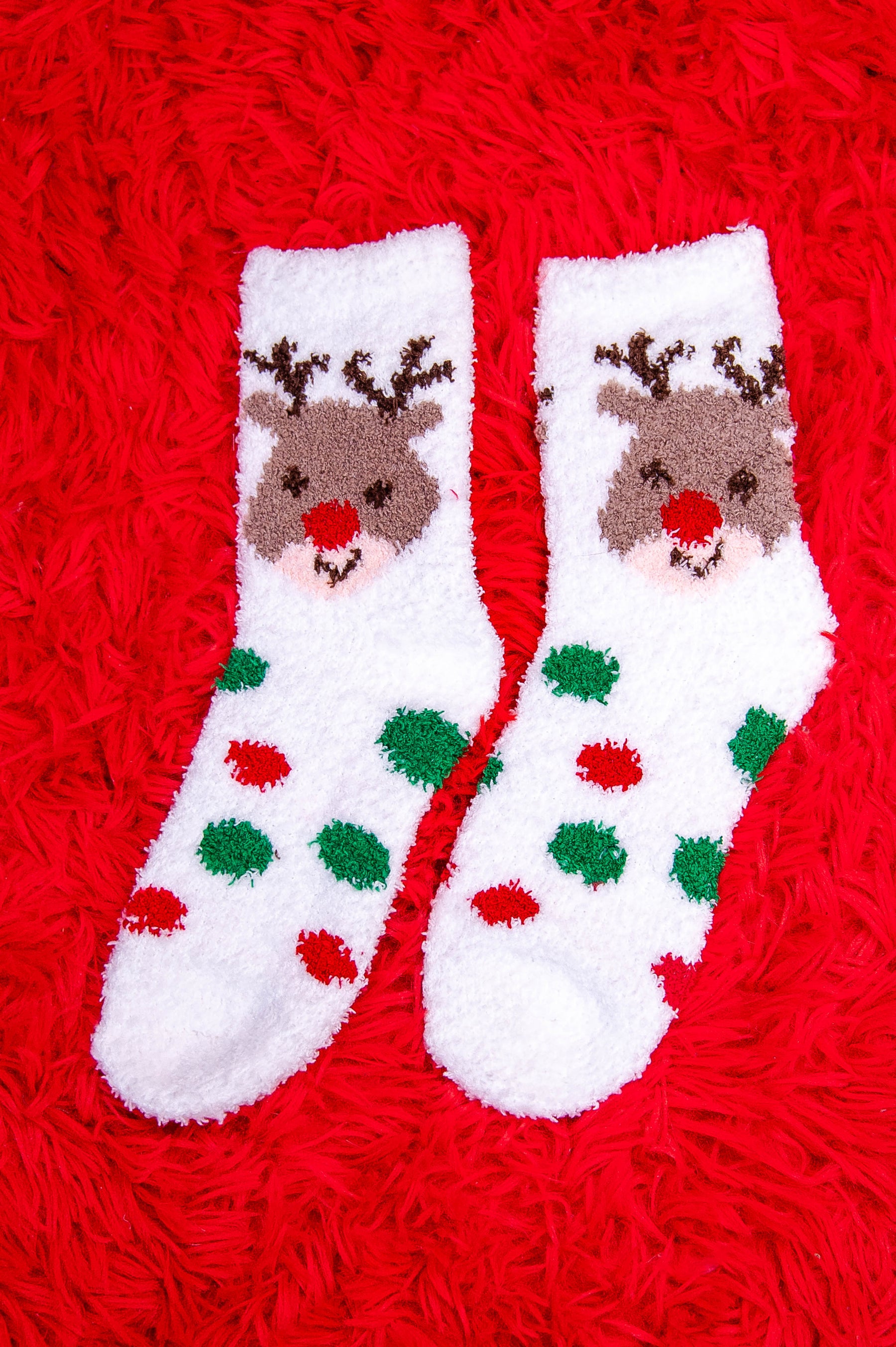 Christmas Fuzzy Socks - CSOC115