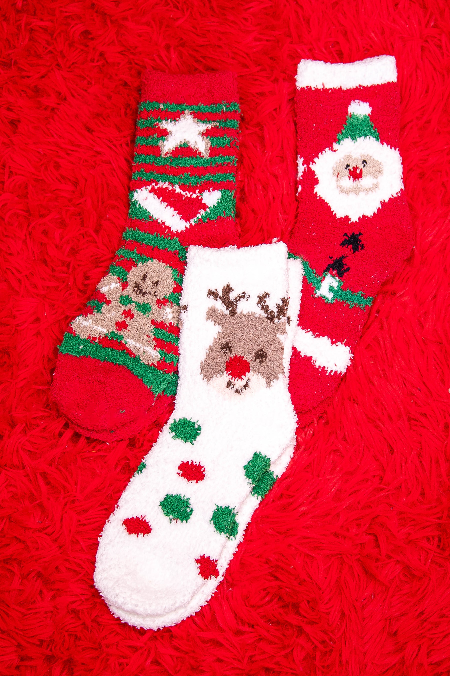 Christmas Fuzzy Socks - CSOC115