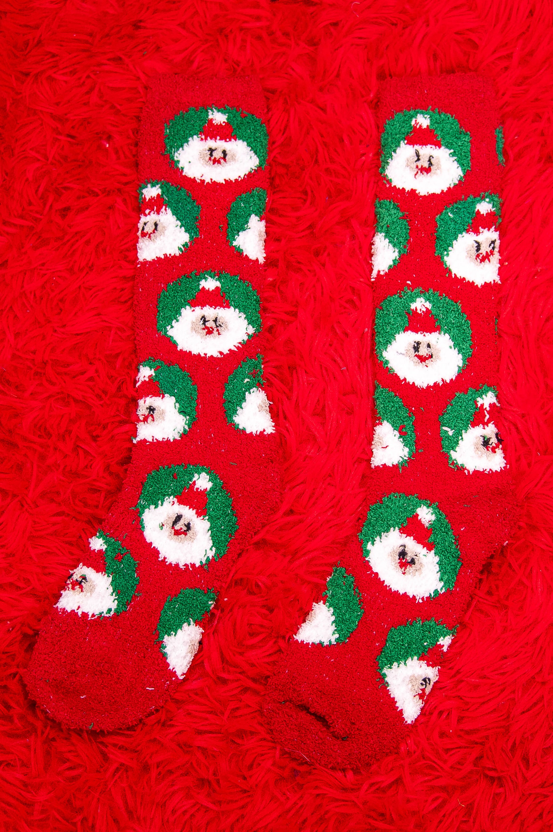 Christmas Fuzzy Long Socks - CSOC114