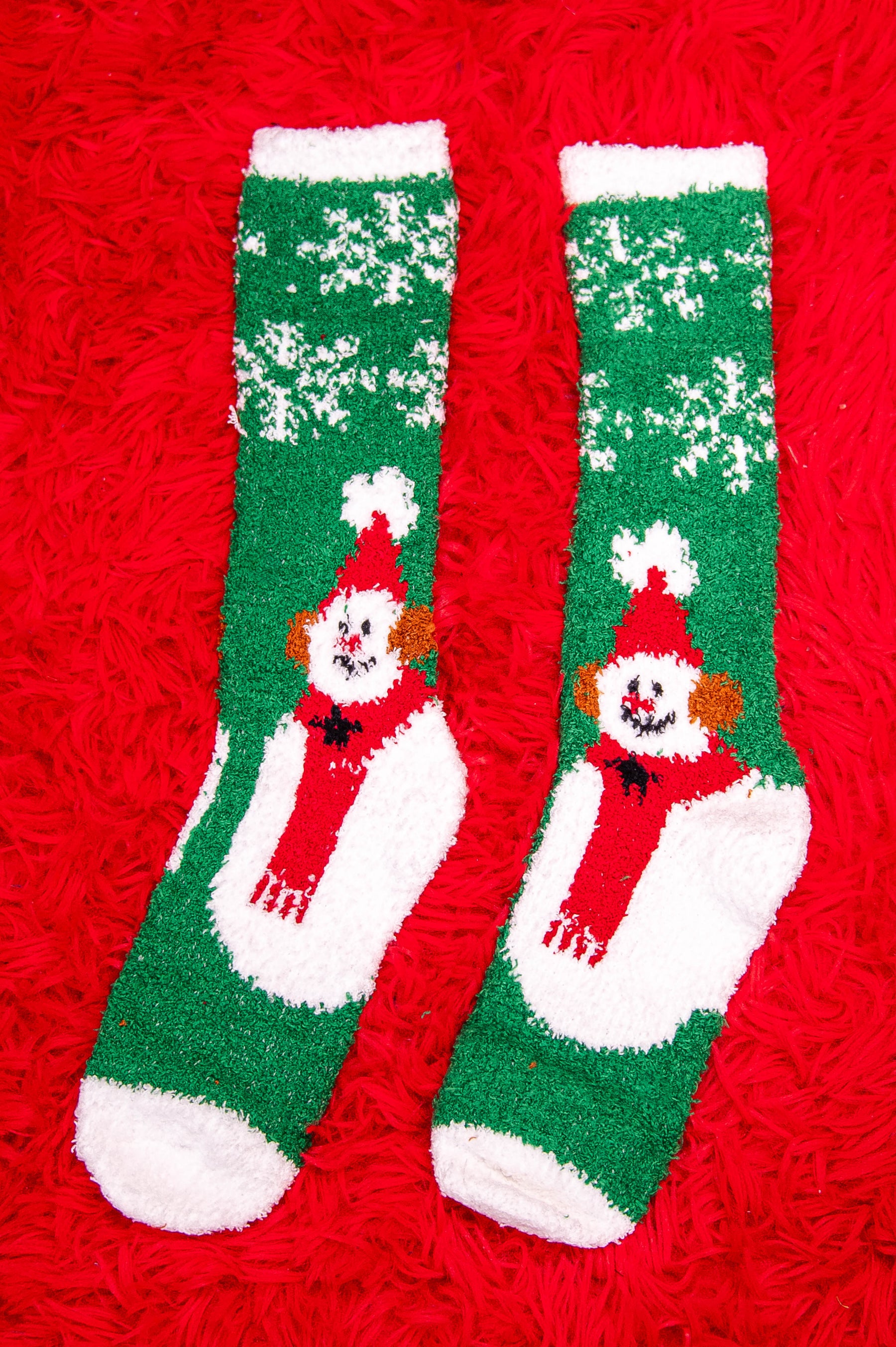 Christmas Fuzzy Long Socks - CSOC114