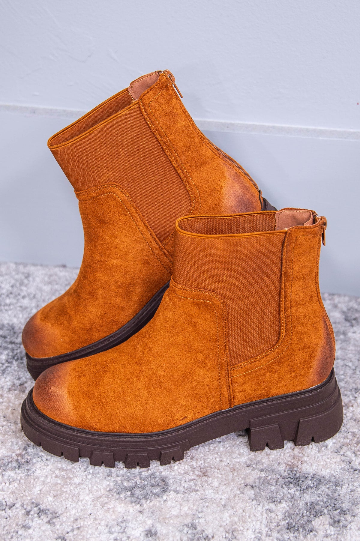 Bring On The Snow Whiskey Suede Boots - SHO2752WH