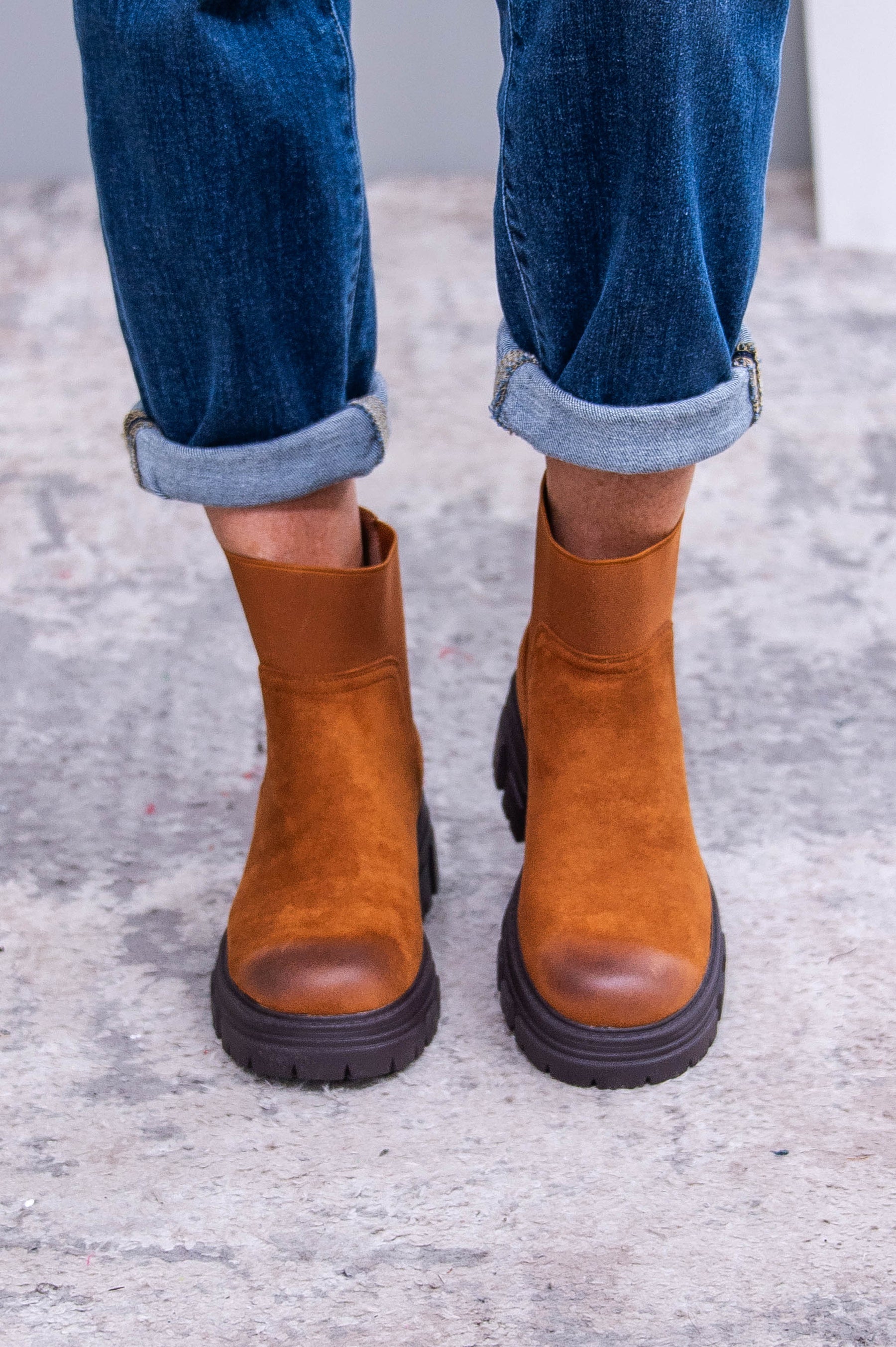 Bring On The Snow Whiskey Suede Boots - SHO2752WH