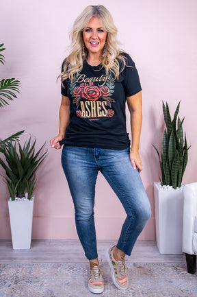 Beauty From Ashes Vintage Black Graphic Tee - A3473VBK