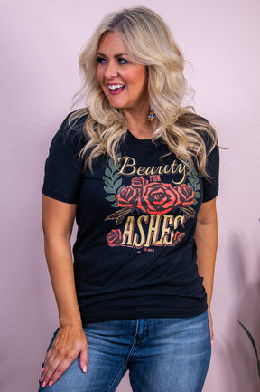 Beauty From Ashes Vintage Black Graphic Tee - A3473VBK