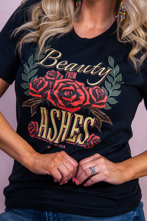 Beauty From Ashes Vintage Black Graphic Tee - A3473VBK