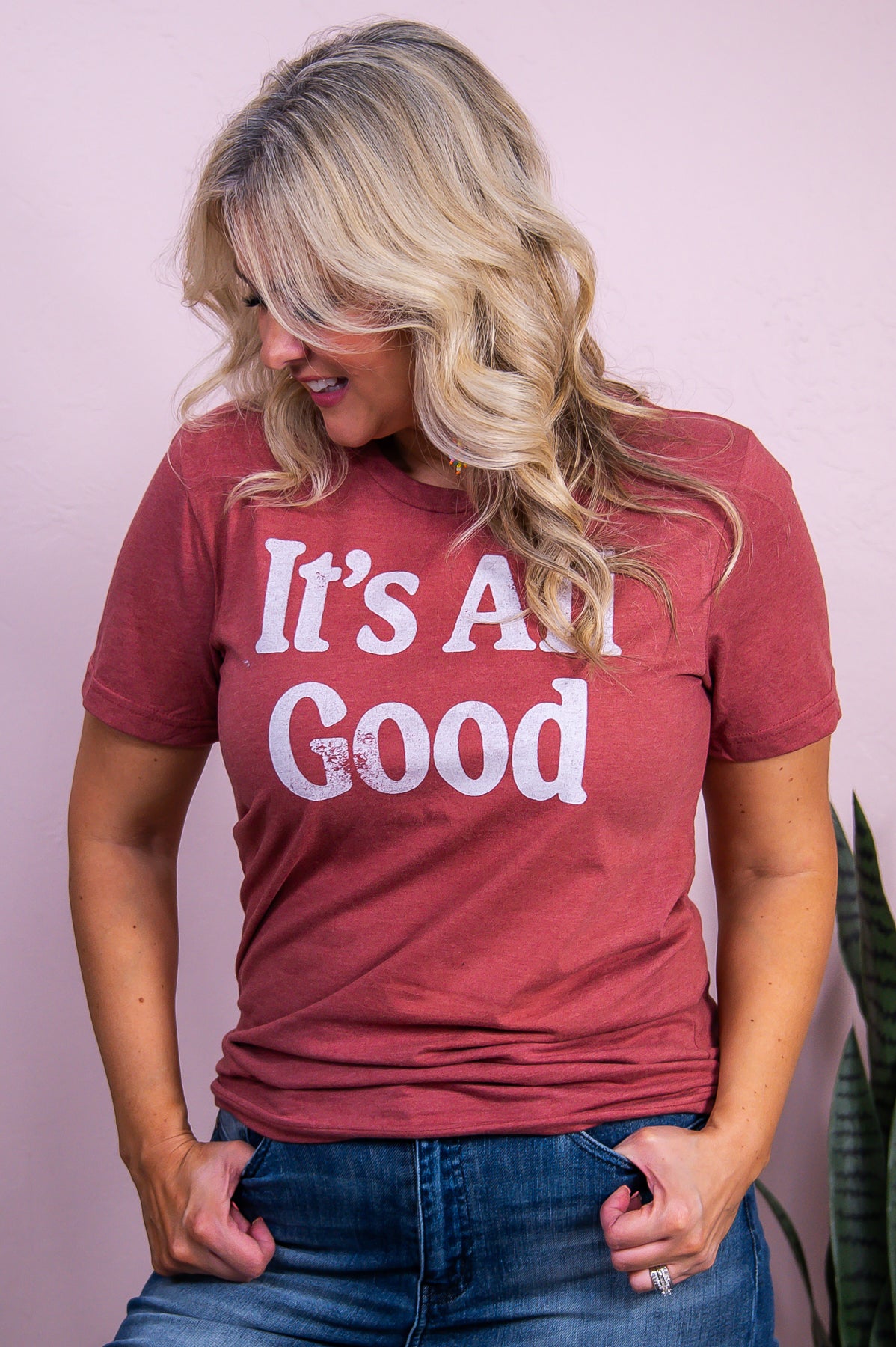 It's All Good Heather Clay Graphic Tee - A3470HCY