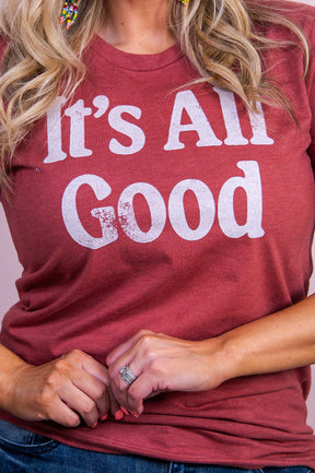 It's All Good Heather Clay Graphic Tee - A3470HCY