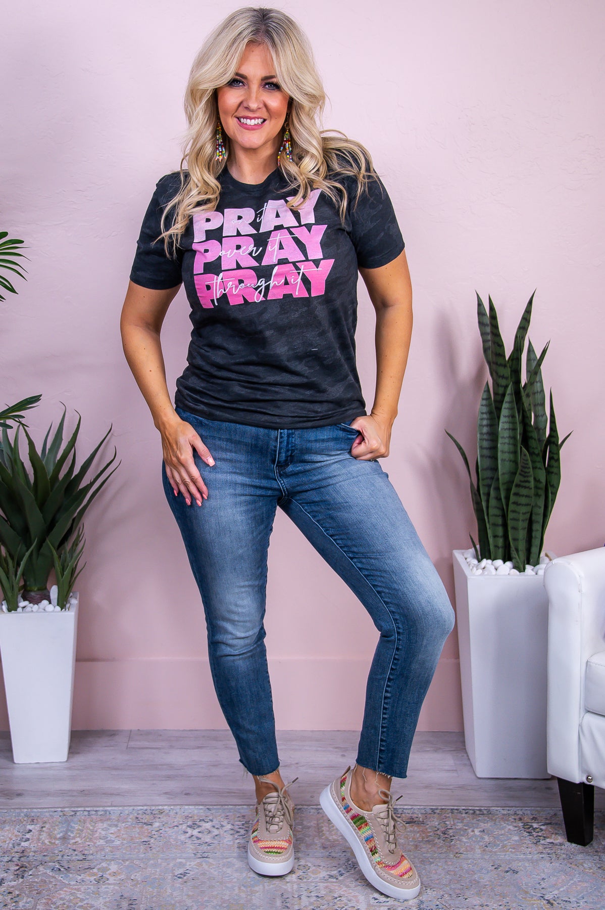 Pray Pray Pray Storm Camouflage Graphic Tee - A3469SCA