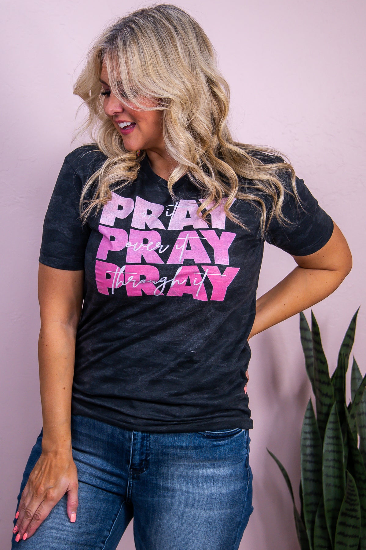 Pray Pray Pray Storm Camouflage Graphic Tee - A3469SCA