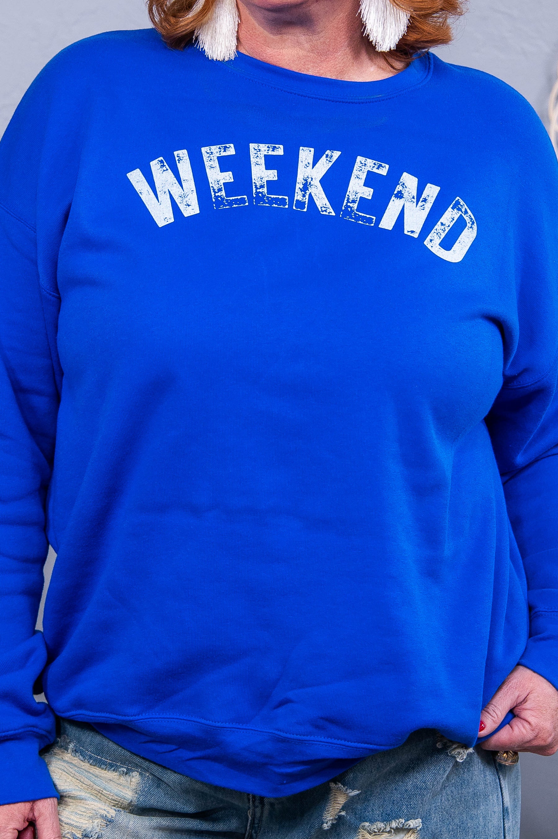 Weekend True Royal Graphic Sweatshirt - A3828TR