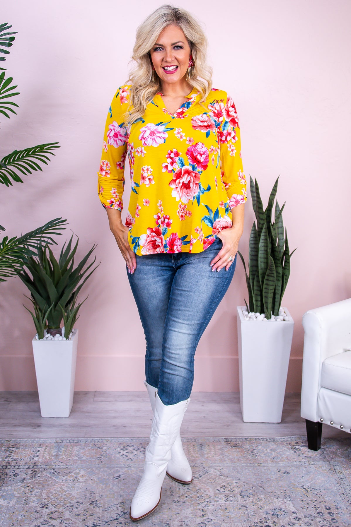 Promising Future Yellow/Multi Color Floral Top - T10068YE