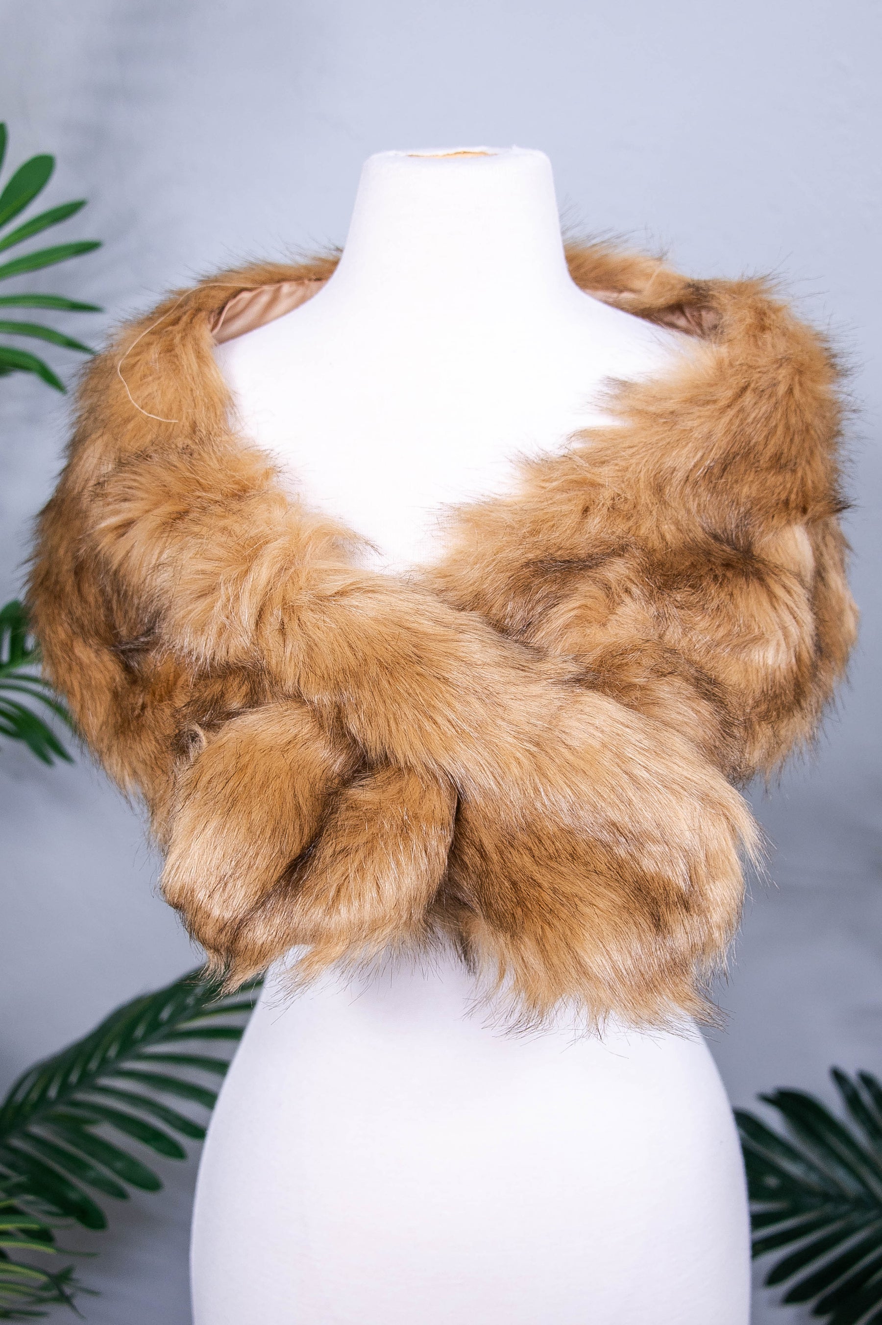 Mocha Faux Fur Stole - SCA1141MO