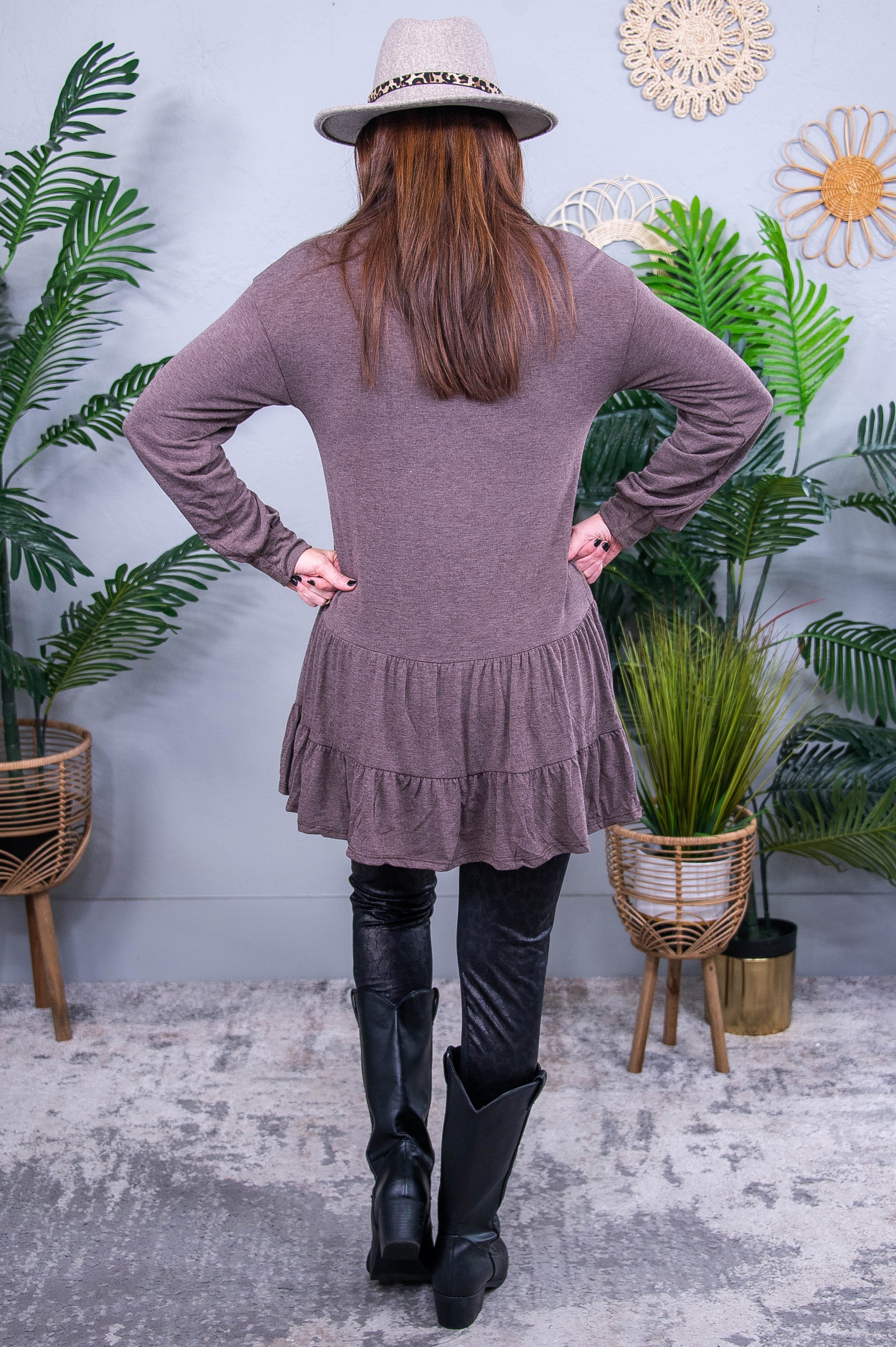 She Has A Wonderful Soul Heather Brown Tunic - T10761HBR