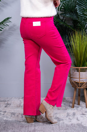 Pixie Fuchsia Solid Jeans - K1265FU