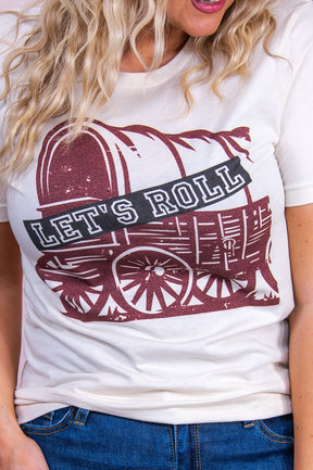 Let's Roll Natural Graphic Tee - A3502NA