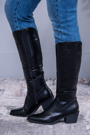 These Boots Are Made For Walking Black Cowgirl Boots - SHO2758BK