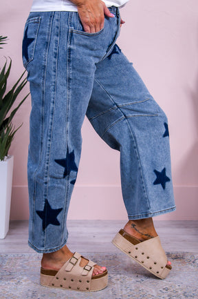 Stella Medium Denim/Dark Denim Star Jeans - K1197DN