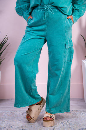 Proud Of The Progress Green Solid Cargo Pants - PNT1661GN