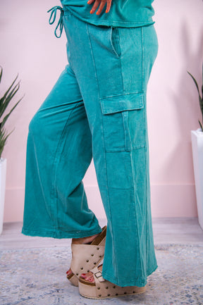 Proud Of The Progress Green Solid Cargo Pants - PNT1661GN