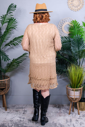 You Can Always Move On Mocha Lace Dress - D5582MO