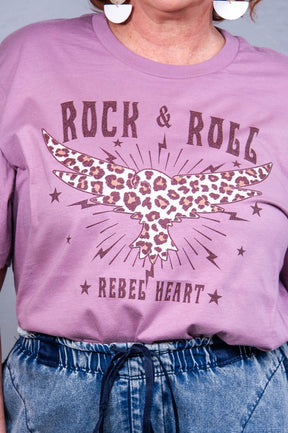 Rock And Roll Rebel Orchid Graphic Tee - A3869OR