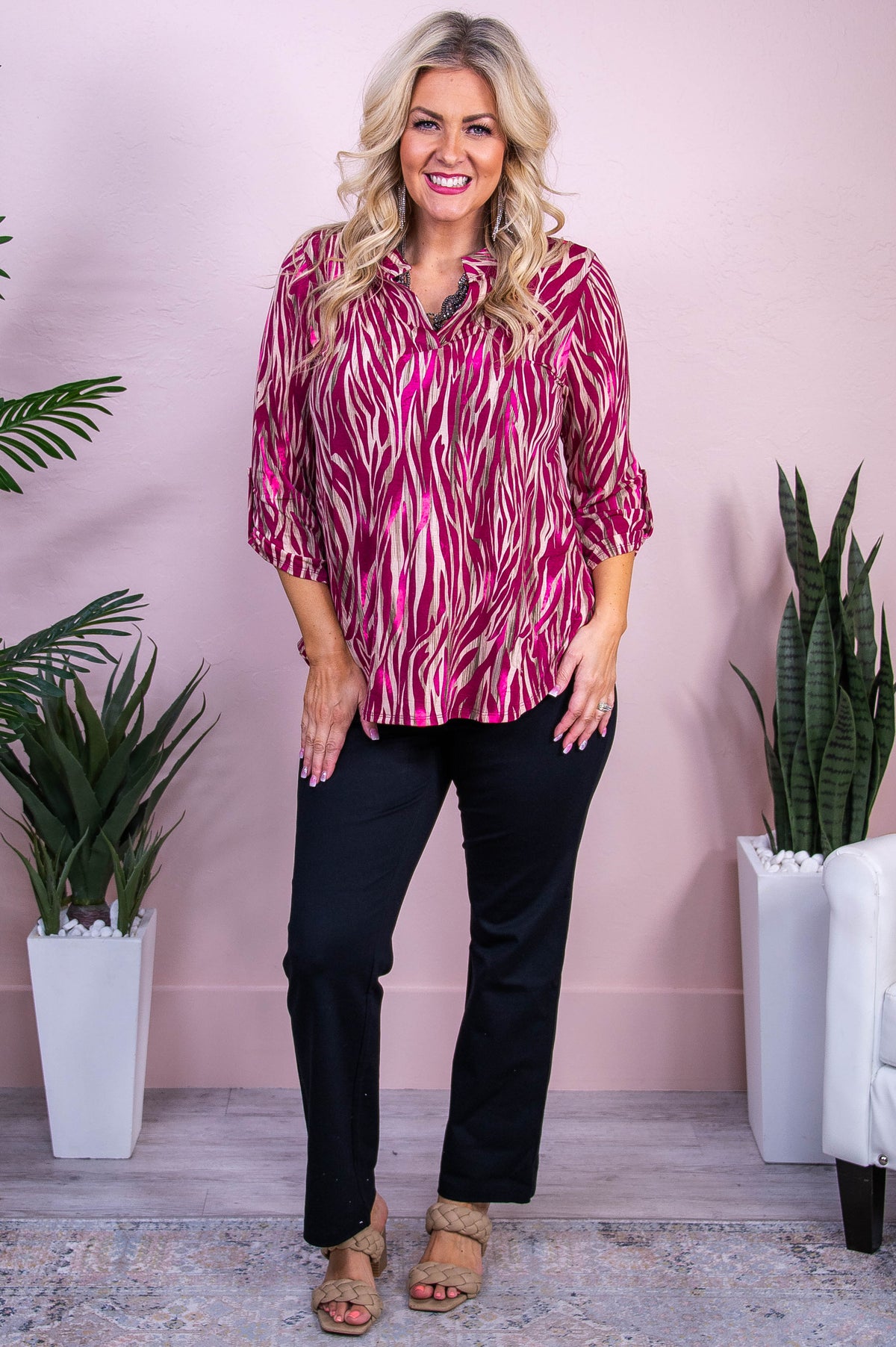 Quite Delightful Magenta/Multi Color Printed Top - T10153MG