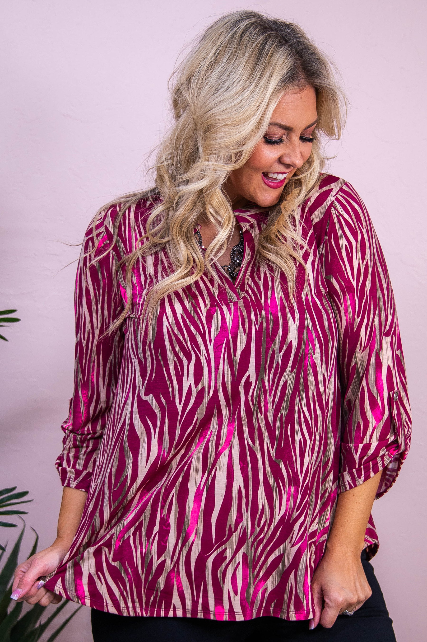 Quite Delightful Magenta/Multi Color Printed Top - T10153MG