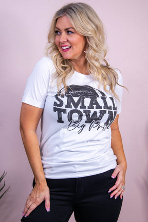 Small Town Pride White Graphic Tee - A3506WH