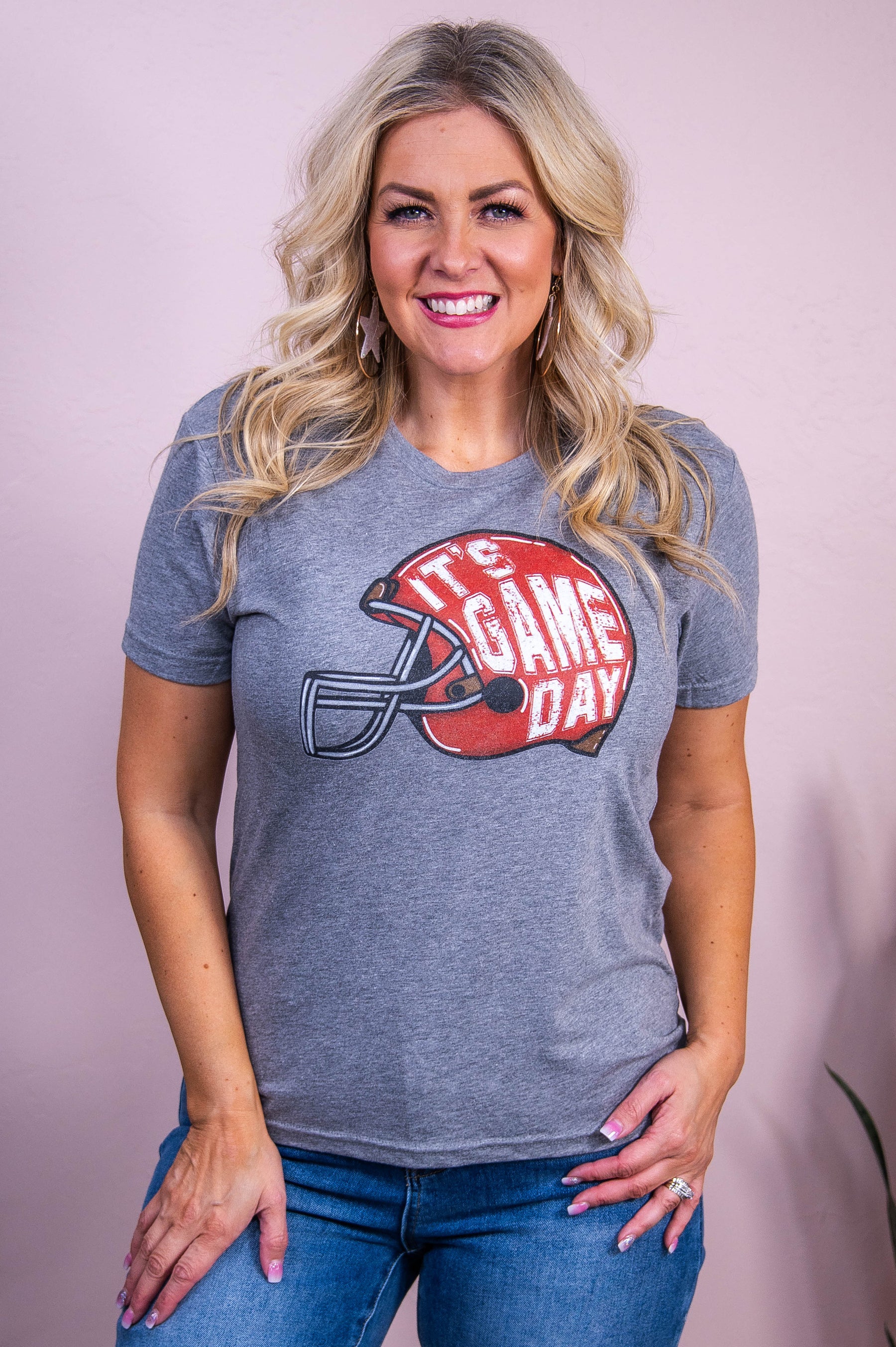 It's Game Time Premium Heather Gray Graphic Tee - A3510PHG