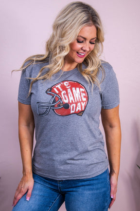 It's Game Time Premium Heather Gray Graphic Tee - A3510PHG