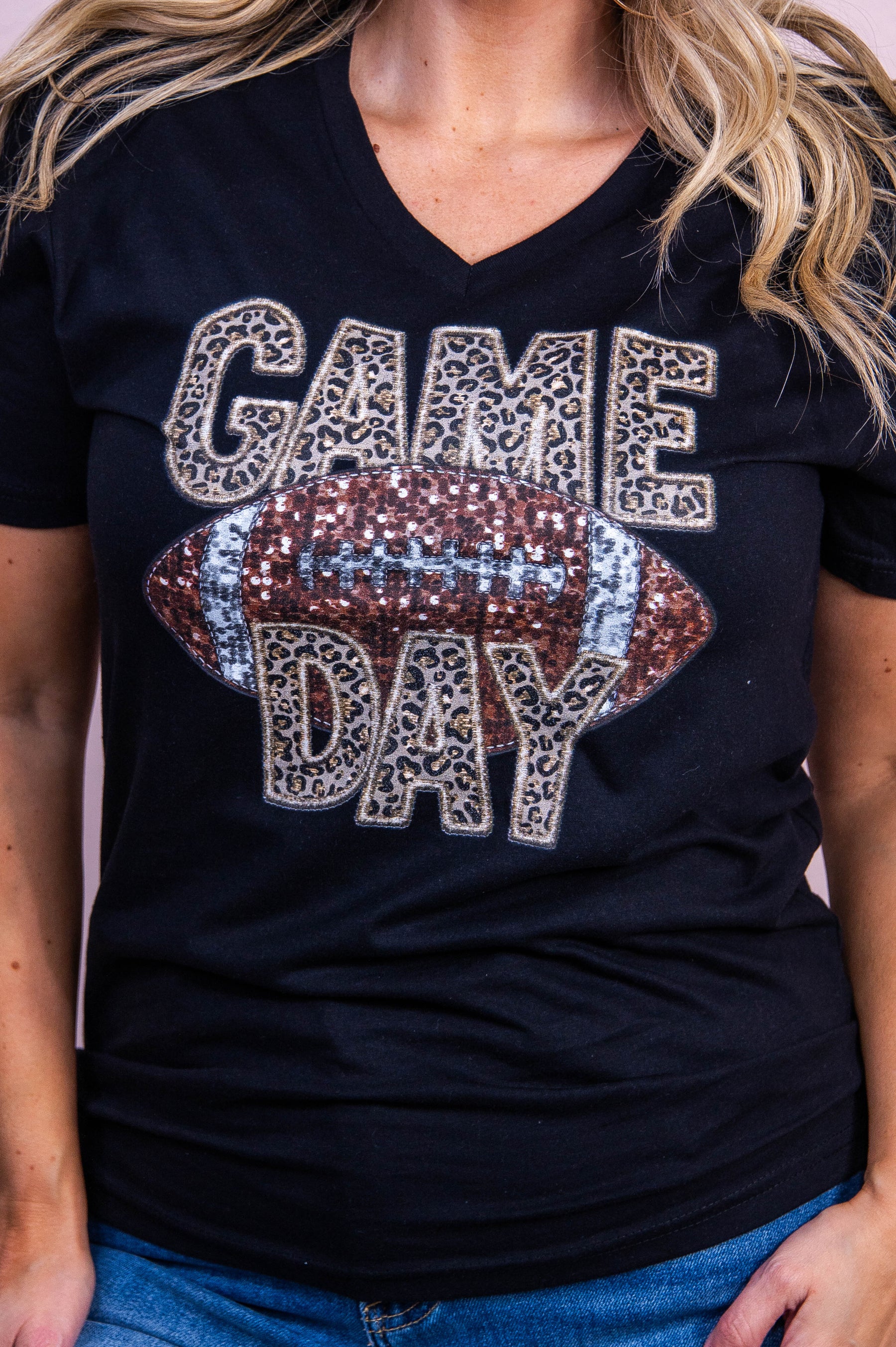 Game Day Black Graphic Tee - A3512BK