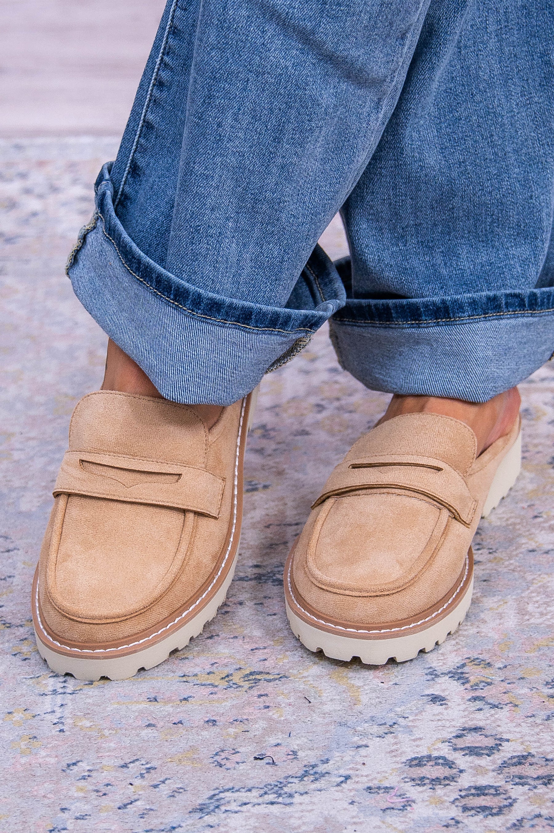 Beyond Precious Taupe Solid Suede Slip On Mule - SHO2722TA