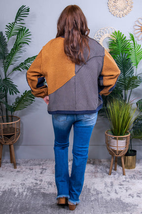 Instant Karma Terracotta Colorblock Top - T10896TC