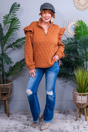 Always Making Moves Tan Sweatshirt Top - T10862TN