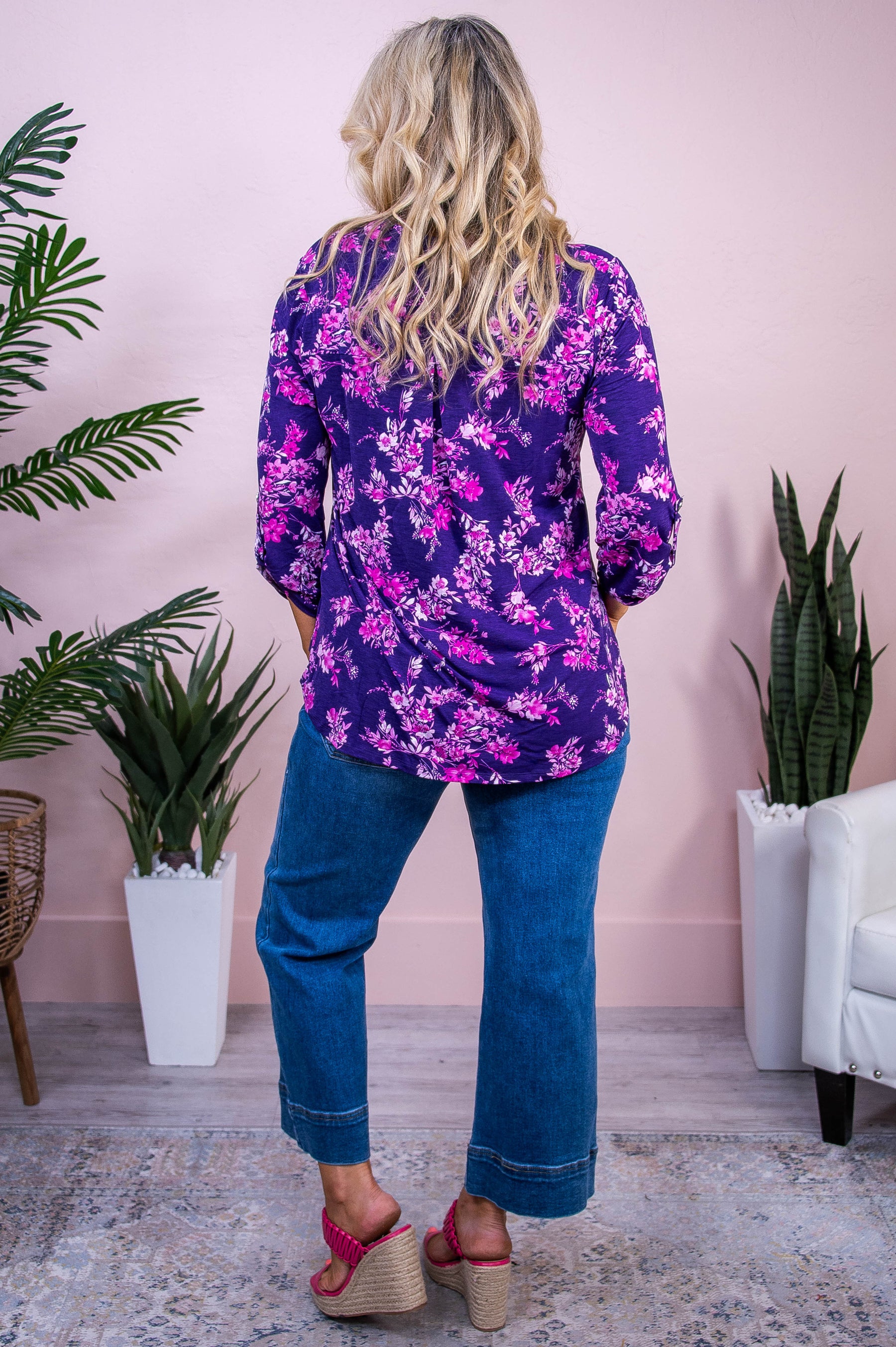 Unbelievably Sweet Purple/Pink Floral Top - T10199PU