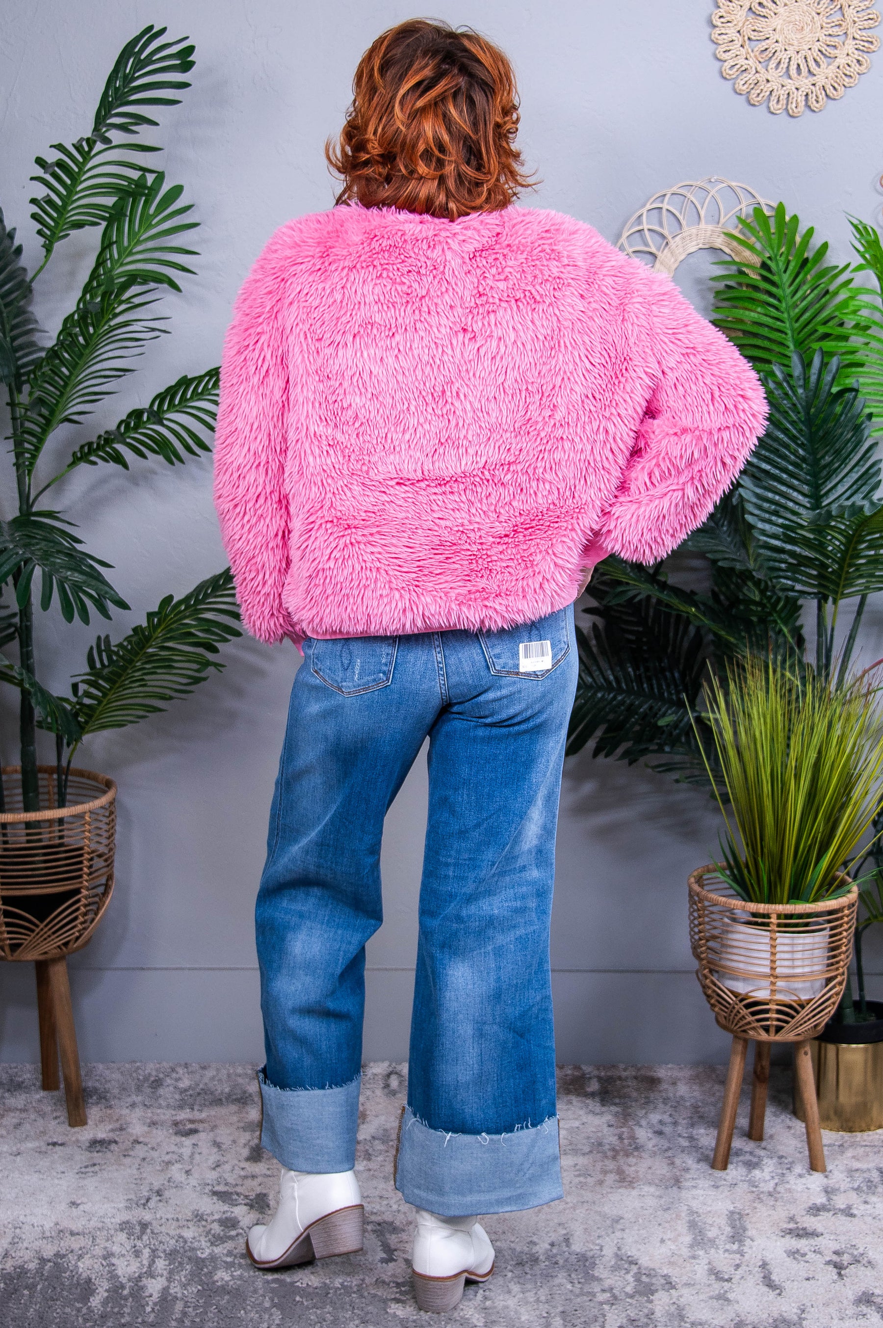 My Signature Move Pink Fuzzy Top - T10808PK