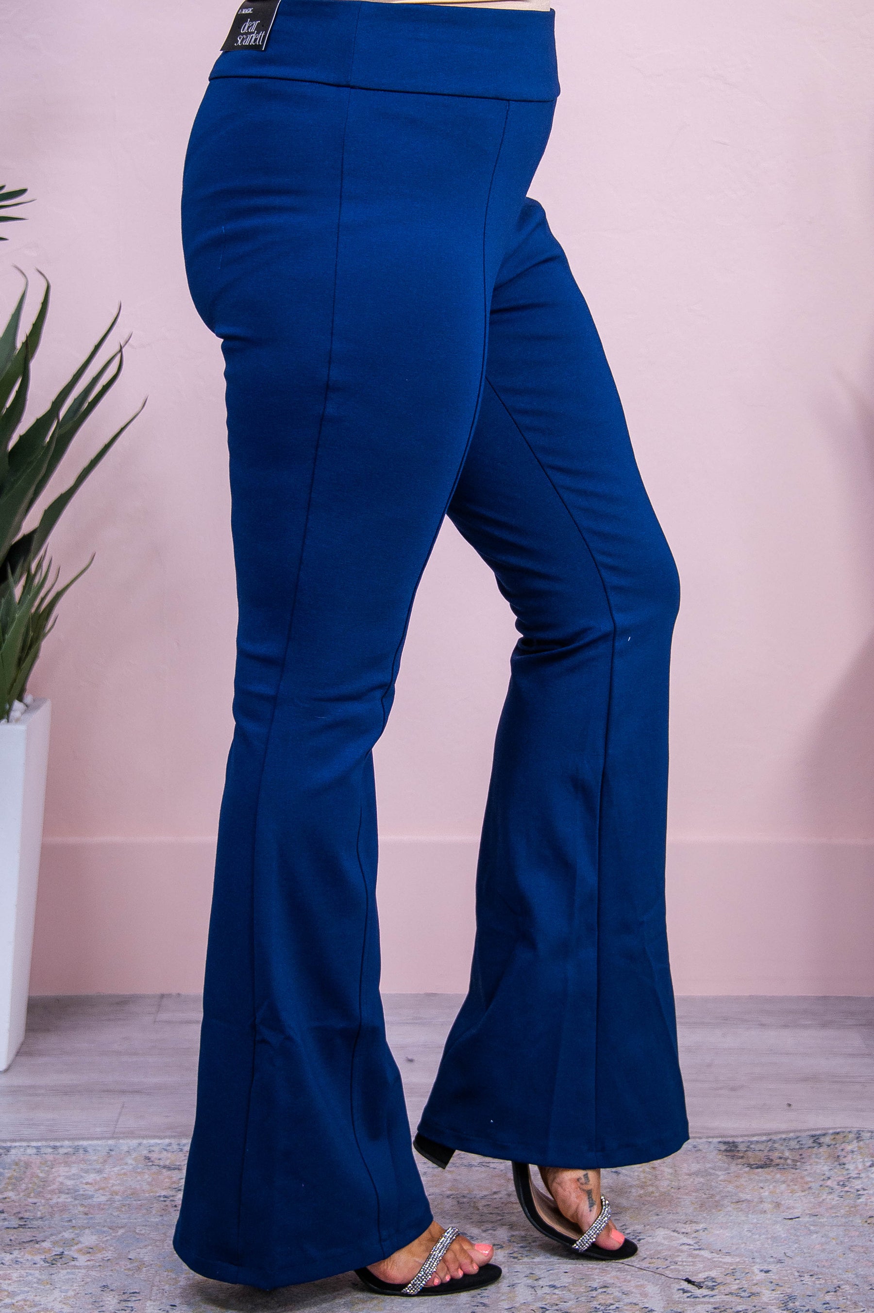 Angel Collection Navy Solid Flare Pants - PNT1681NV