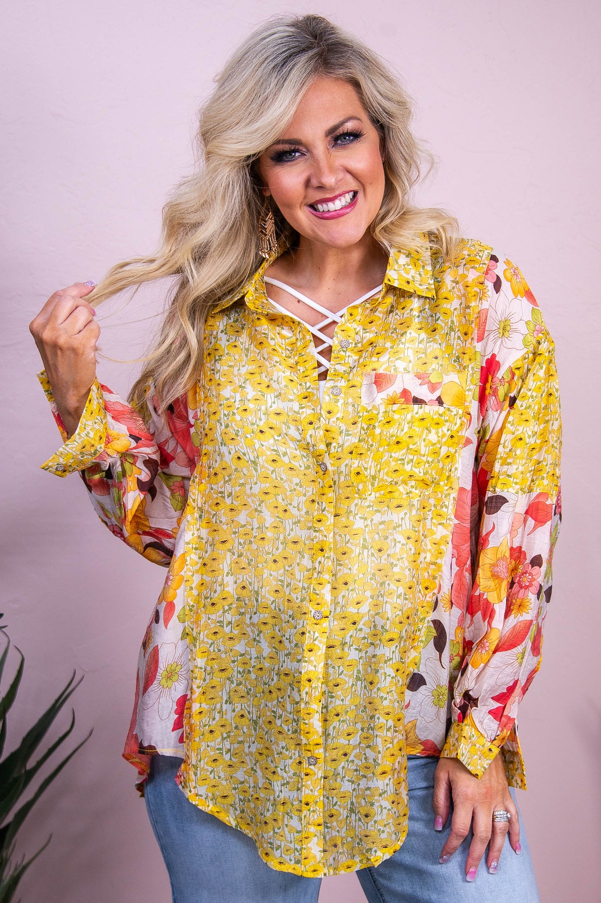 Vacay Awaits Yellow/Multi Color Floral Tunic - T10205YE