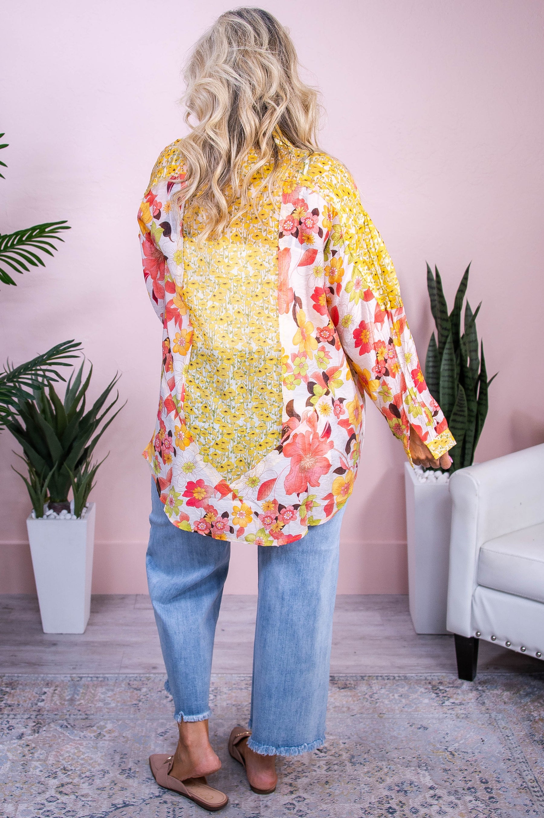 Vacay Awaits Yellow/Multi Color Floral Tunic - T10205YE