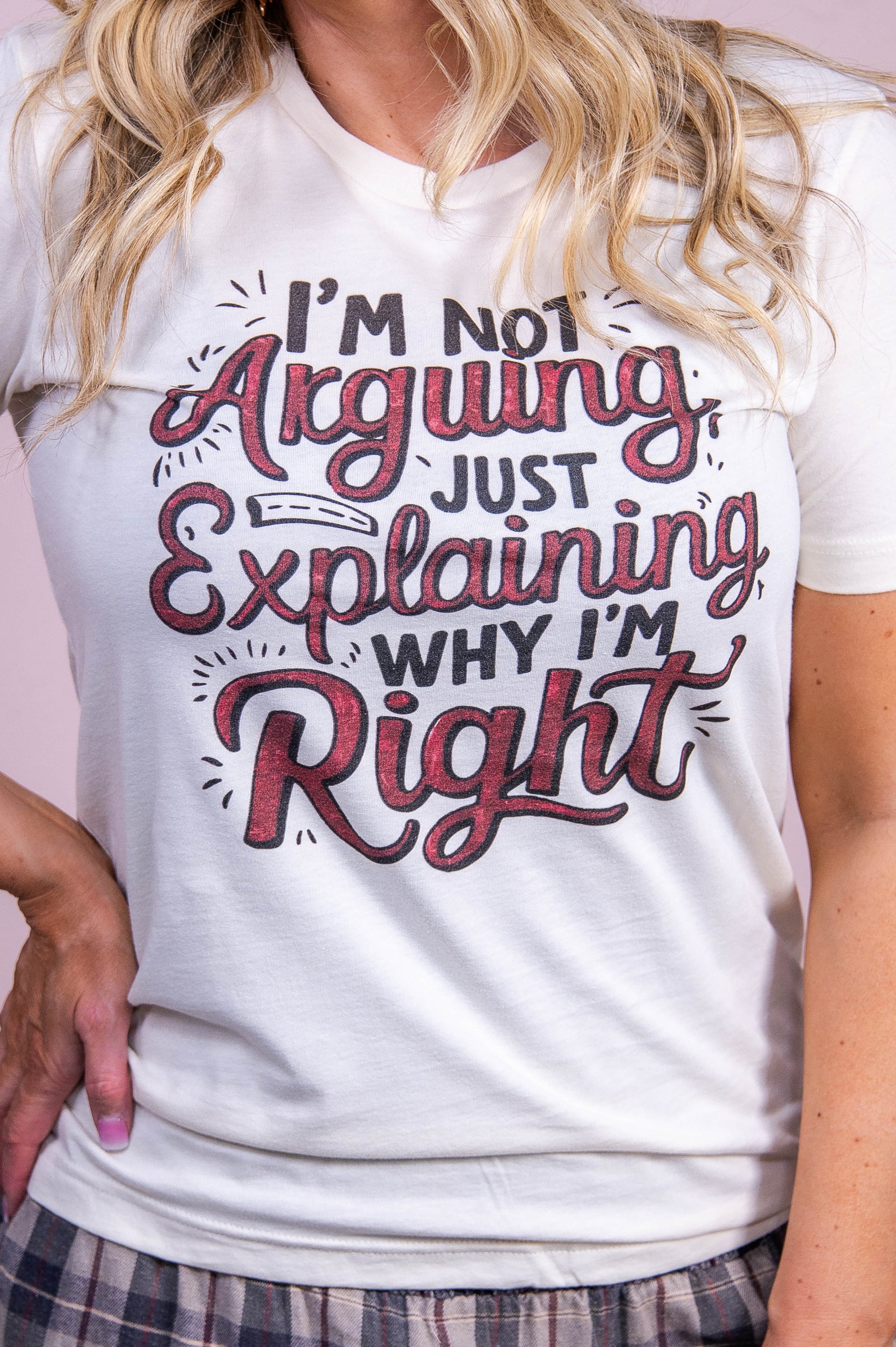 Why I'm Right Natural Graphic Tee - A3520NA