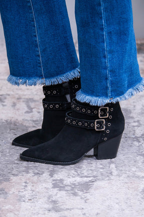 Elsa Leather Ankle Boot in Black