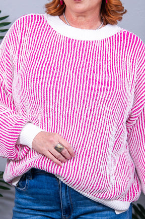 Least High Maintenance Pink Sweater Top - T10857PK