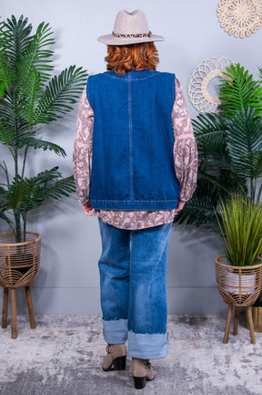 Denim Revolution Button Up Denim Vest (3 Colors)