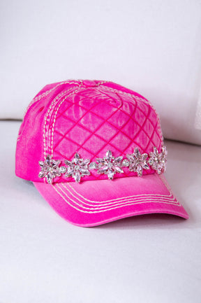 Bling Quilted Baseball Hat - HAT1516