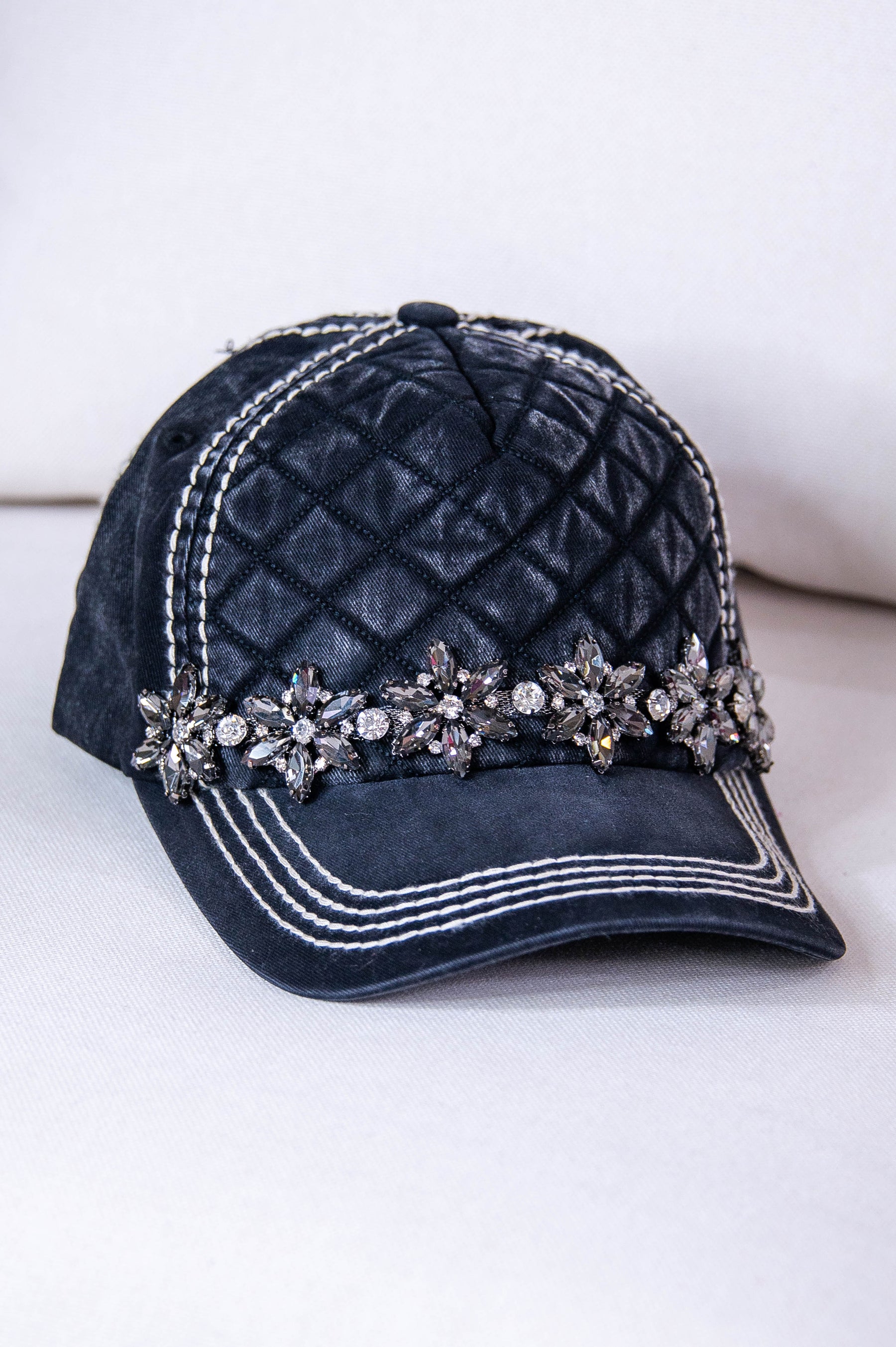 Bling Quilted Baseball Hat - HAT1516