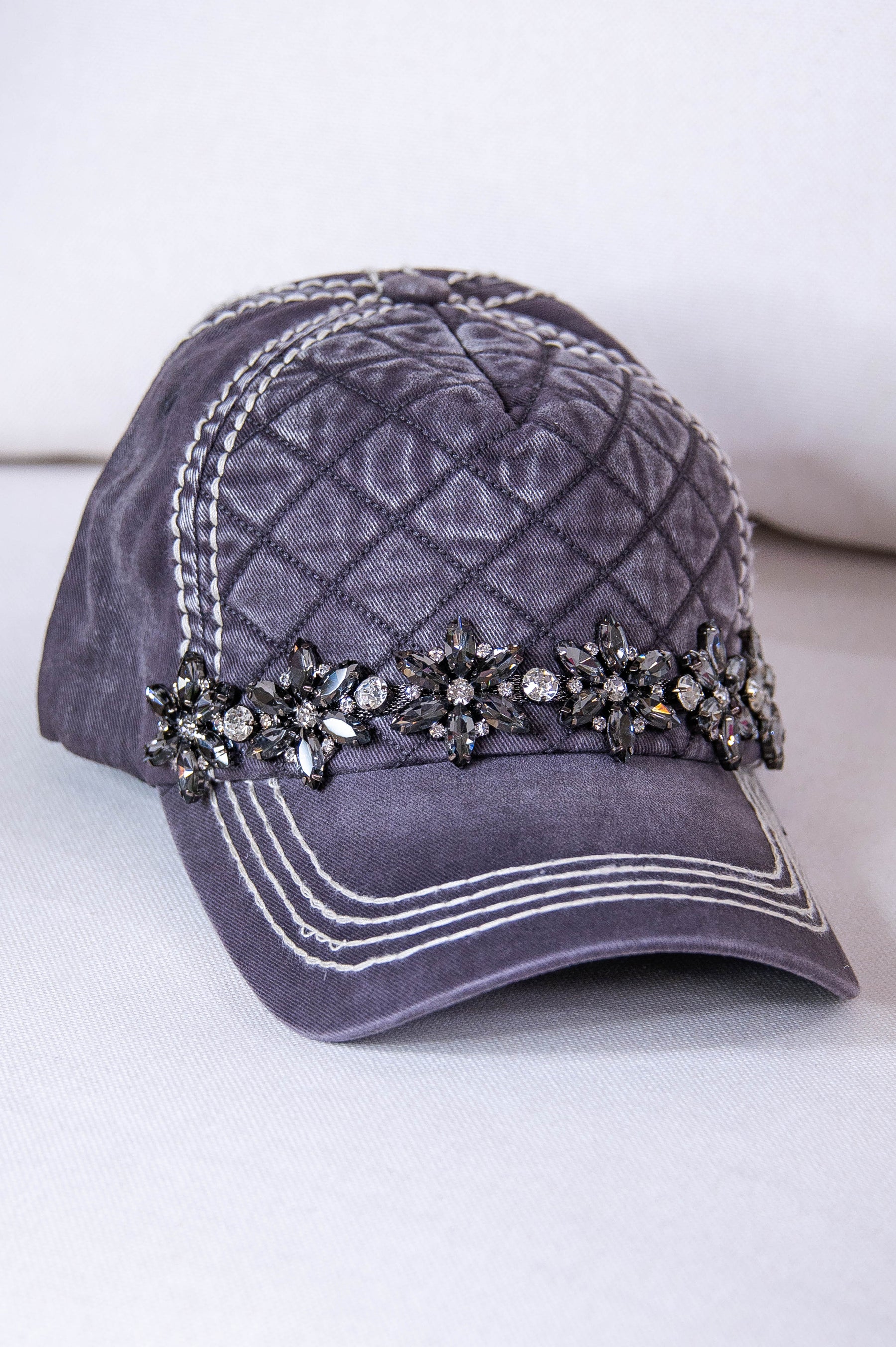 Bling Quilted Baseball Hat - HAT1516