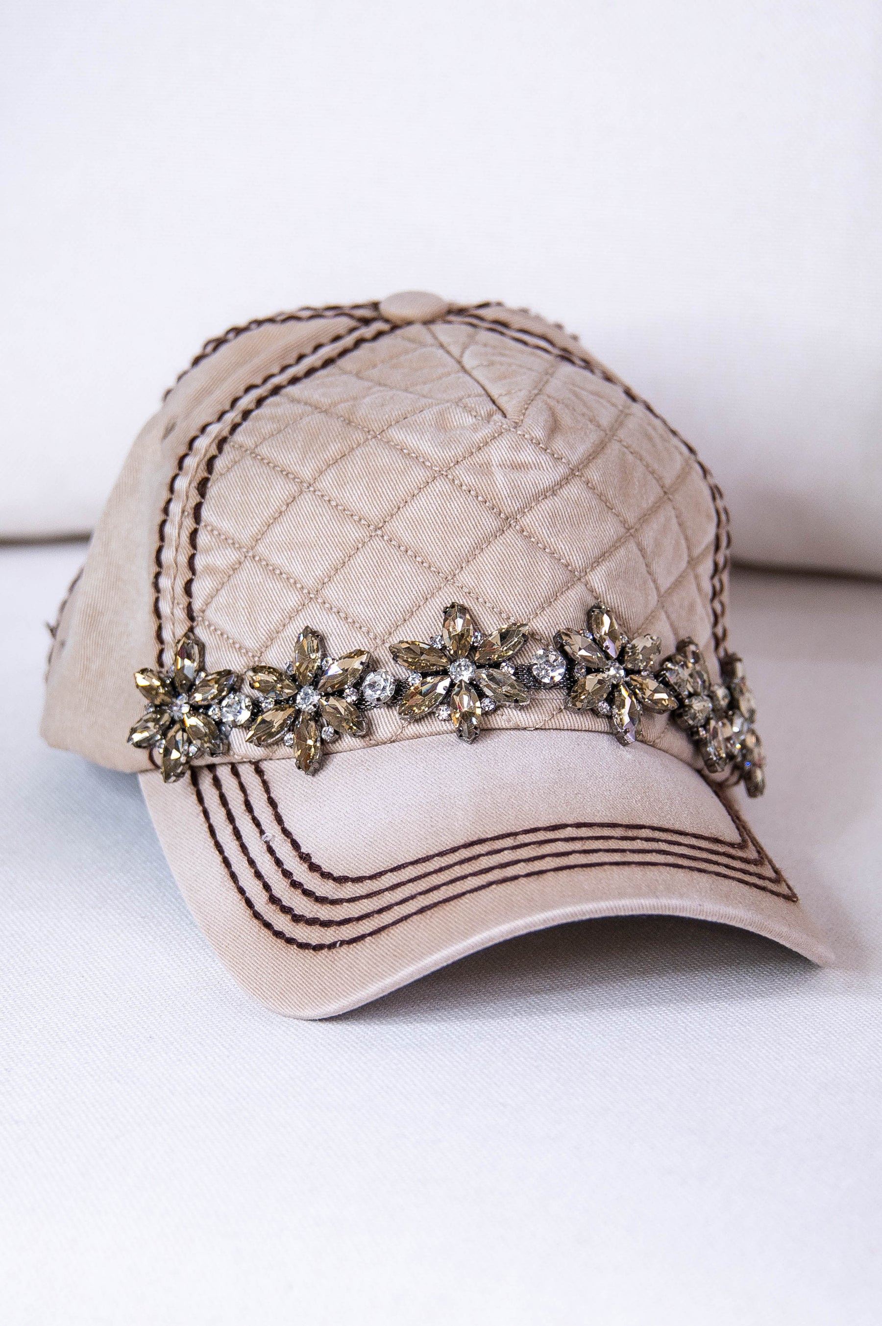 Bling Quilted Baseball Hat - HAT1516