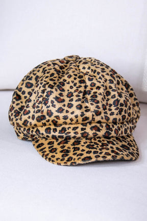 Brown Printed Newsboy Hat - HAT1513BR